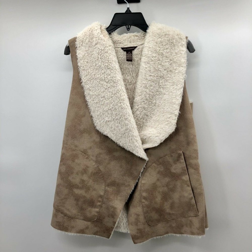 Bit & Bridle Faux Suede Vest Womens L Gently Used